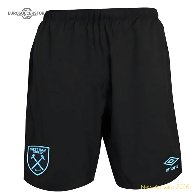 2017-2018 West Ham Away Football Shorts (Kids)-Football Jersey Hub