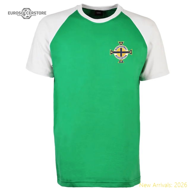 Northern Ireland Raglan Sleeve Green/White T-Shirt-Football Jersey Hub