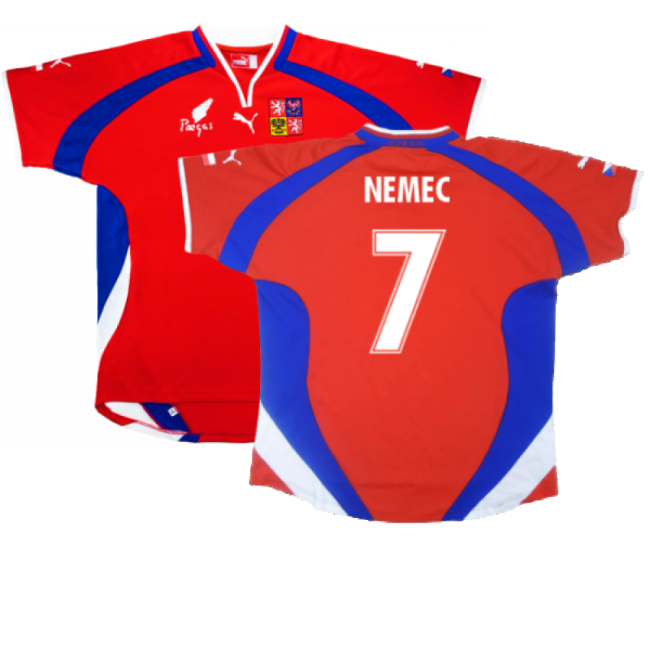Czech Republic 2000-02 Home Shirt ((Excellent) L) (Nemec 7)-Football Jersey Hub