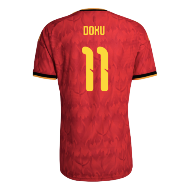 2026-2027 Belgium Authentic Home Shirt (Doku 11)-Football Jersey Hub