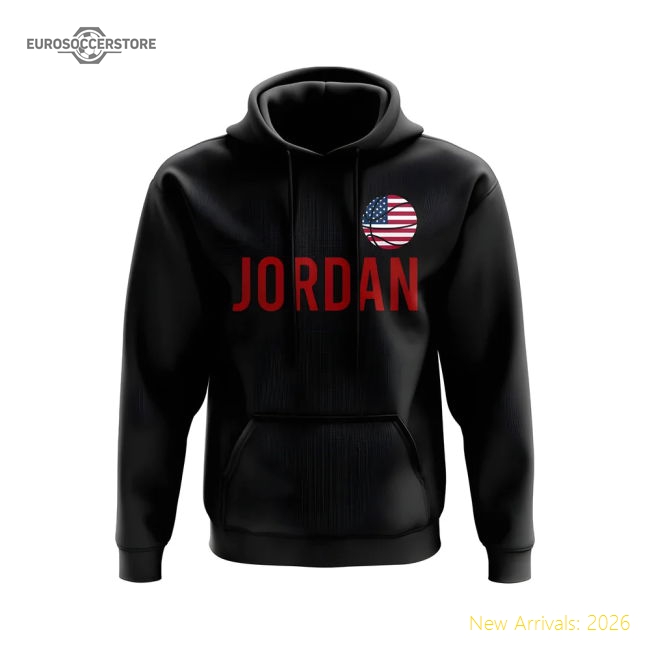 Michael Jordan USA Name Hoody (Black)-Football Jersey Hub