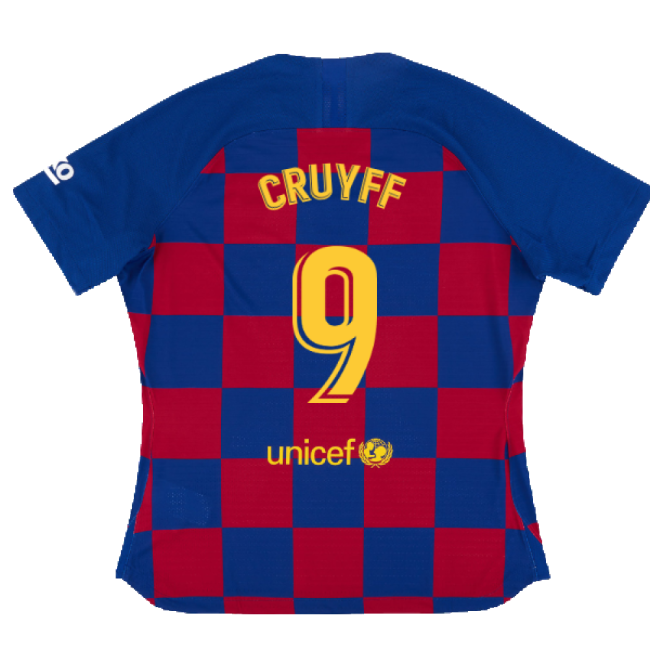 Barcelona 2019-20 Womens Home Shirt (Vaporkit) ((Excellent) S) (CRUYFF 9)-Football Jersey Hub