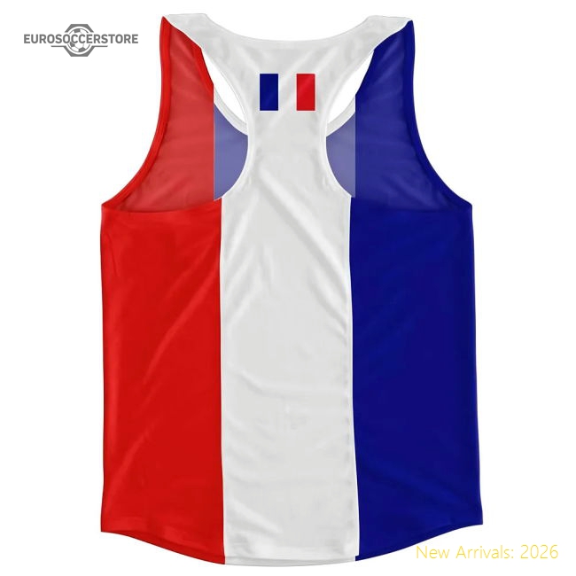 France Flag Running Vest-Football Jersey Hub