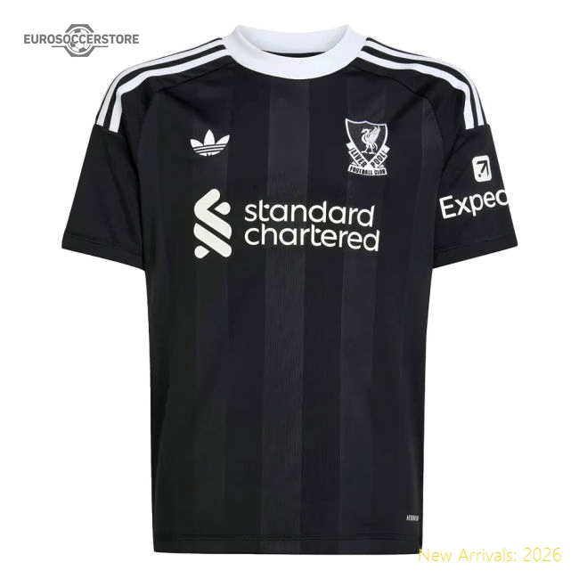 2025-2026 Liverpool Third Goalkeeper Shirt (Black) - Kids-Football Jersey Hub