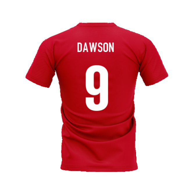 British and Irish Lions Since 1888 T-Shirt (Red) (Dawson 9)-Football Jersey Hub