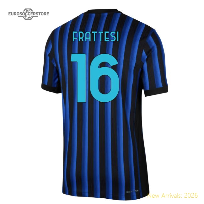 2025-2026 Inter Milan Home Authentic Dri-Fit ADV Shirt (Frattesi 16)-Football Jersey Hub
