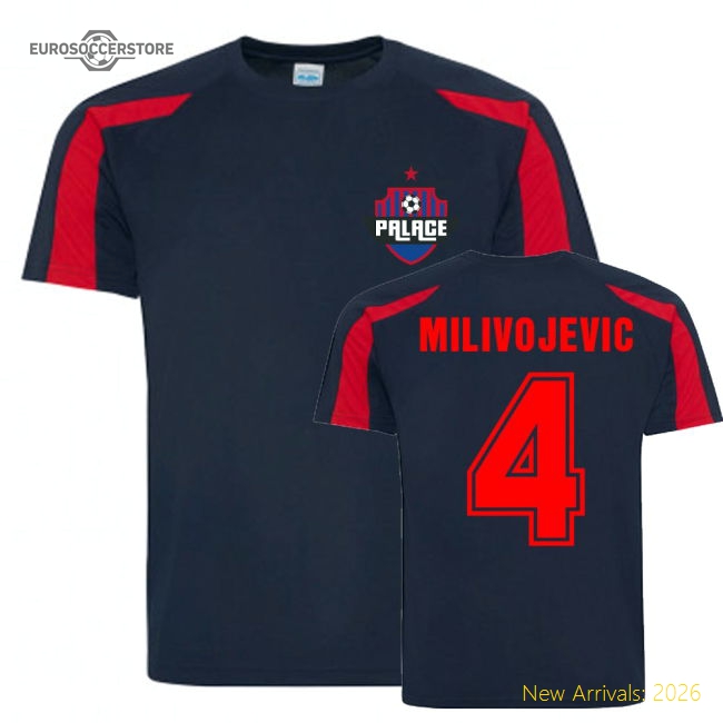 Luka Milivojevic Crystal Palace Sports Training Jersey (Navy-Red)-Football Jersey Hub