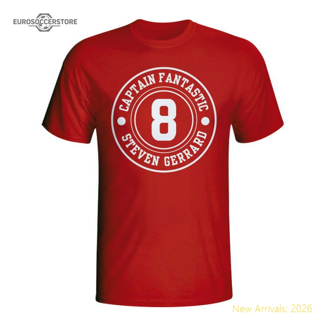 Steven Gerrard Liverpool Captain Fantastic T-shirt (red) - Kids-Football Jersey Hub