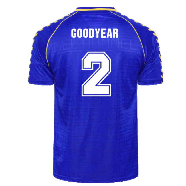 Wimbledon 1988-1989 Home Shirt Goodyear 2 Fan Collection Item Blue-Football Jersey Hub