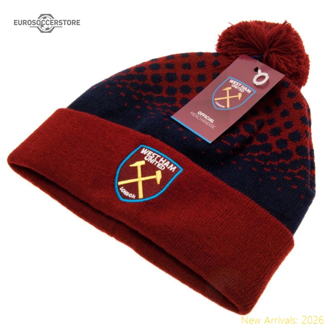 West Ham United FC Fade Ski Hat-Football Jersey Hub