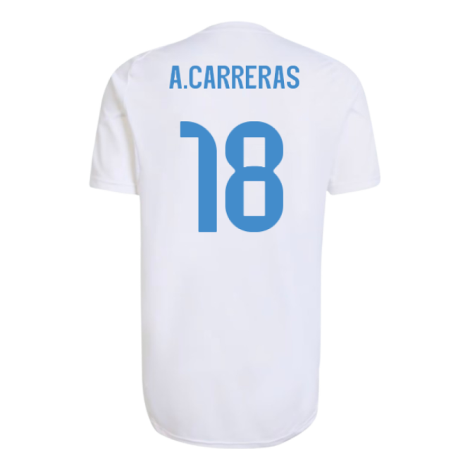 2025-2026 Real Madrid EU Training Jersey (White) (A.Carreras 18)-Football Jersey Hub