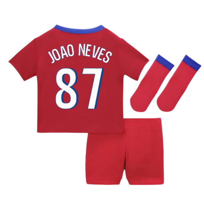 2025-2026 PSG Third Baby Kit (Joao Neves 87)-Football Jersey Hub