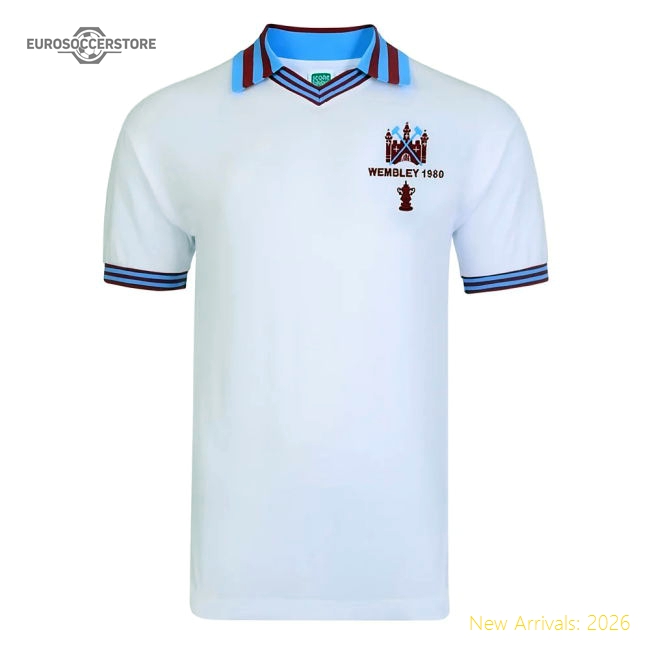 Score Draw West Ham United 1980 FA Cup Final Retro Football Shirt-Football Jersey Hub