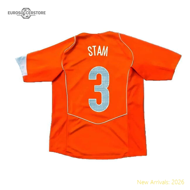 Holland 2004-05 Home Shirt ((Very Good) XXL) (Stam 3)-Football Jersey Hub