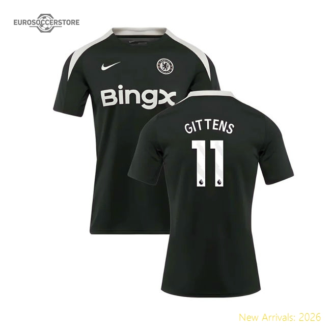2025-2026 Chelsea Dri-Fit Strike Training Shirt (Green) (Gittens 11)-Football Jersey Hub