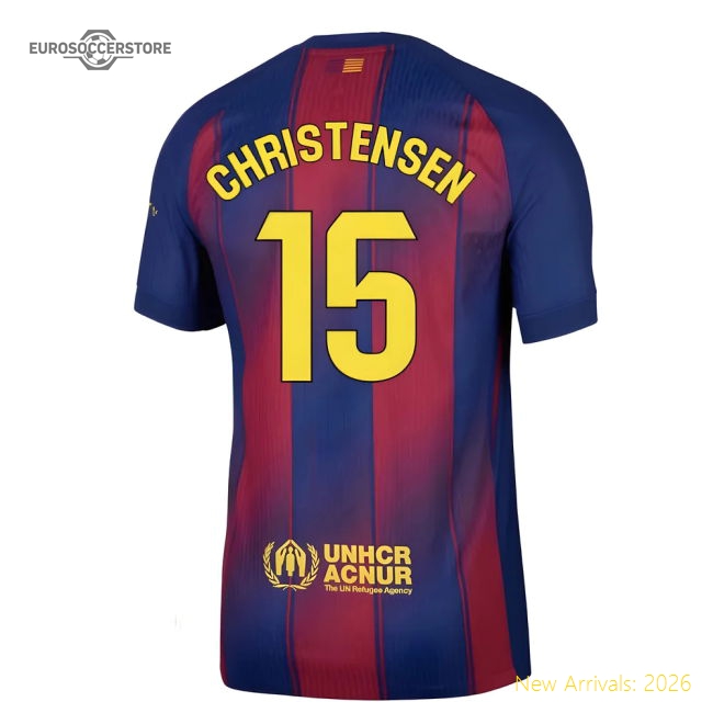 2025-2026 Barcelona Authentic Home Shirt (Christensen 15)-Football Jersey Hub