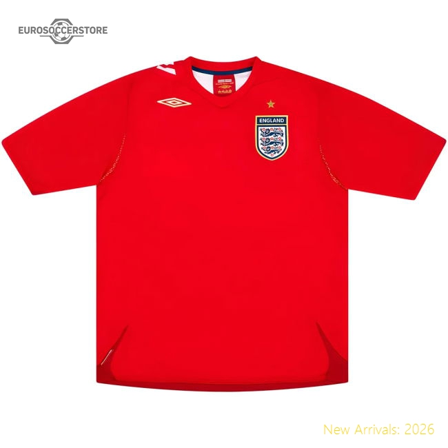 England 2006-08 Away Shirt (L) (Good)-Football Jersey Hub