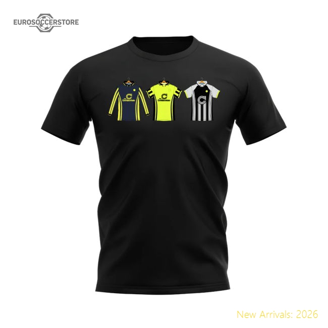 Dortmund 1996-1997 Retro Shirt T-shirt (Black) (Bellingham 22)-Football Jersey Hub
