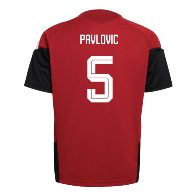 2026-2027 Germany Training Jersey (Red) - Kids (Pavlovic 5)-Football Jersey Hub