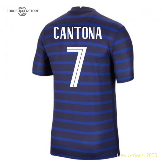 2020-2021 France Home Nike Football Shirt (CANTONA 7)-Football Jersey Hub
