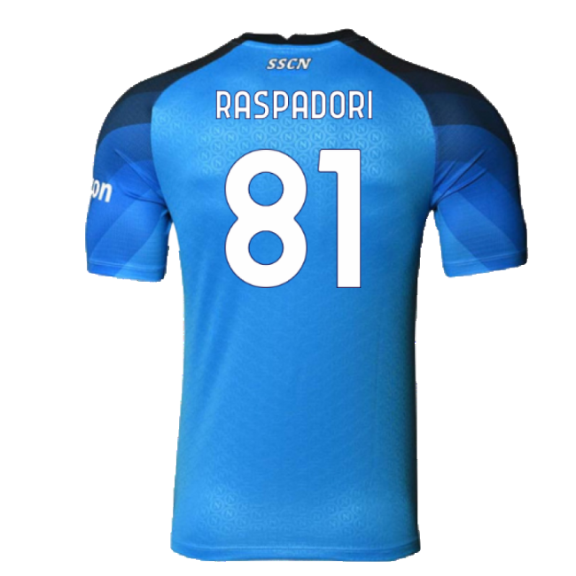 Napoli 2022-23 Player Issue Home Shirt (3XL) (Raspadori 81) (Excellent)-Football Jersey Hub