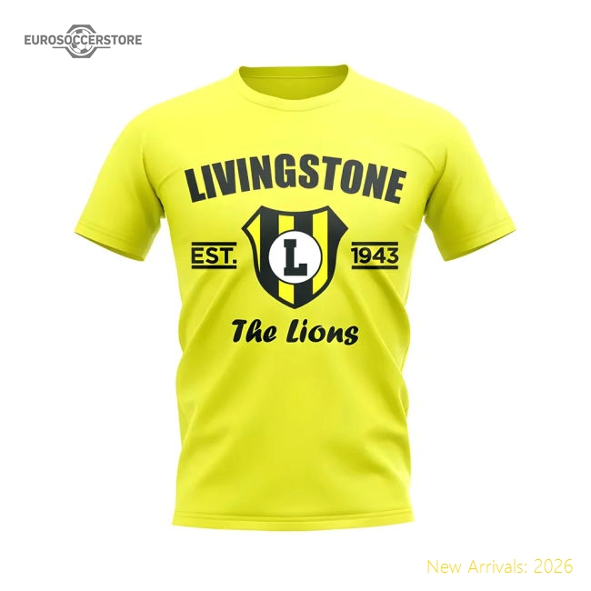 Livingston Established Football T-Shirt (Yellow)-Football Jersey Hub