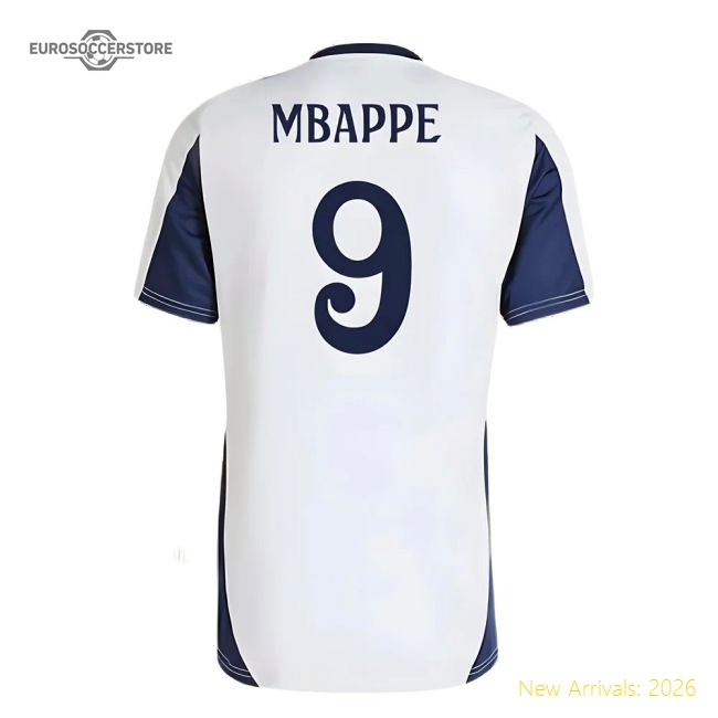 2024-2025 Real Madrid Training Shirt (White) (Mbappe 9)-Football Jersey Hub