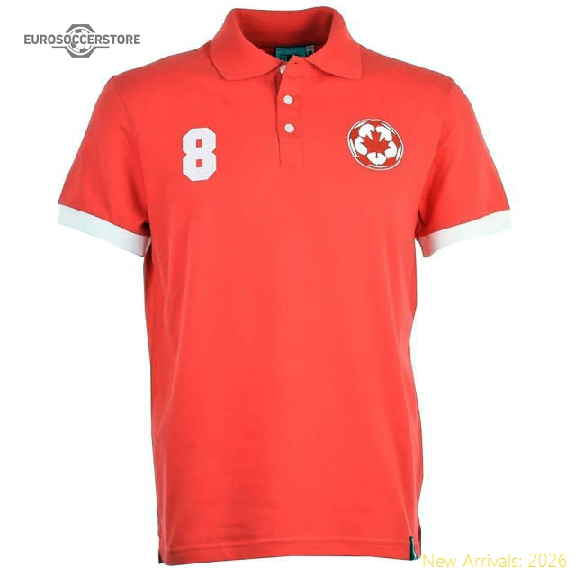 Canada No 8 Red Polo Shirt-Football Jersey Hub