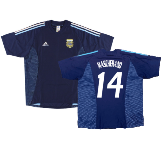 Argentina 2002-04 Away Shirt ((Excellent) XL) (MASCHERANO 14)-Football Jersey Hub