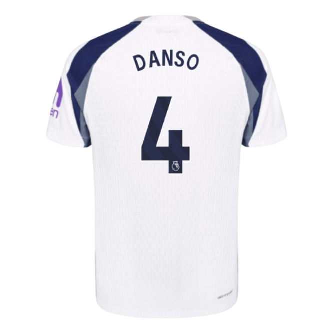 2025-2026 Tottenham Hotspur Authentic Home Shirt (Danso 4)-Football Jersey Hub