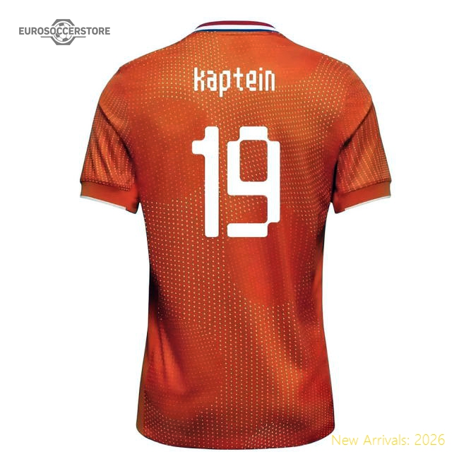 2025-2026 Netherlands Womens Team Shirt (Kids) (Kaptein 19)-Football Jersey Hub