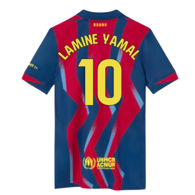 2025-2026 Barcelona Fourth Shirt (Kids) (Lamine Yamal 10)-Football Jersey Hub
