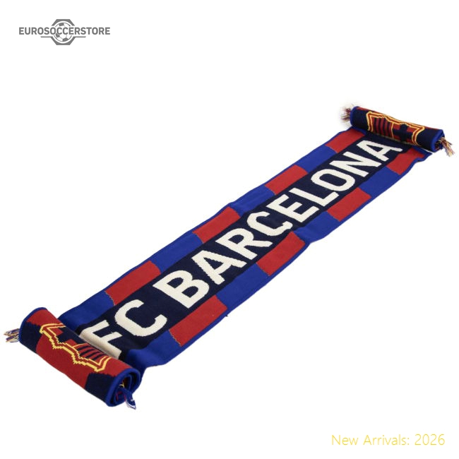FC Barcelona Navy Stripe Scarf-Football Jersey Hub