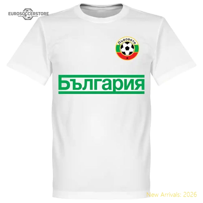 Bulgaria Football Team T-shirt - White-Football Jersey Hub