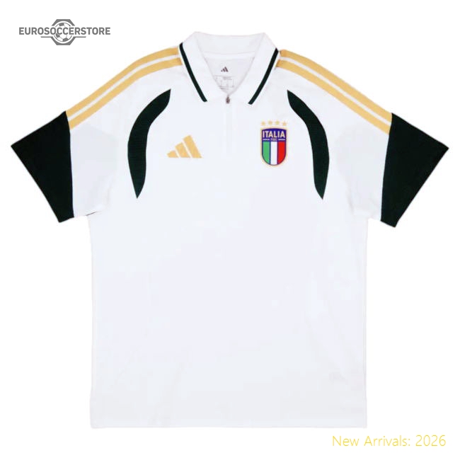 2026-2027 Italy Polo Shirt (White)-Football Jersey Hub