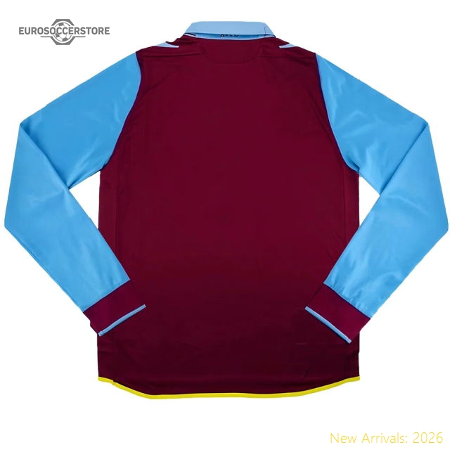 2012-2013 Aston Villa Long Sleeve Home Shirt-Football Jersey Hub
