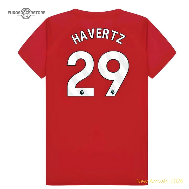 Arsenal Poly T-Shirt (Red) - Kids (Havertz 29)-Football Jersey Hub