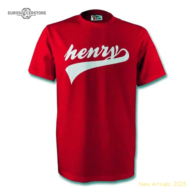 Thierry Henry Arsenal Signature Tee (red) - Kids-Football Jersey Hub