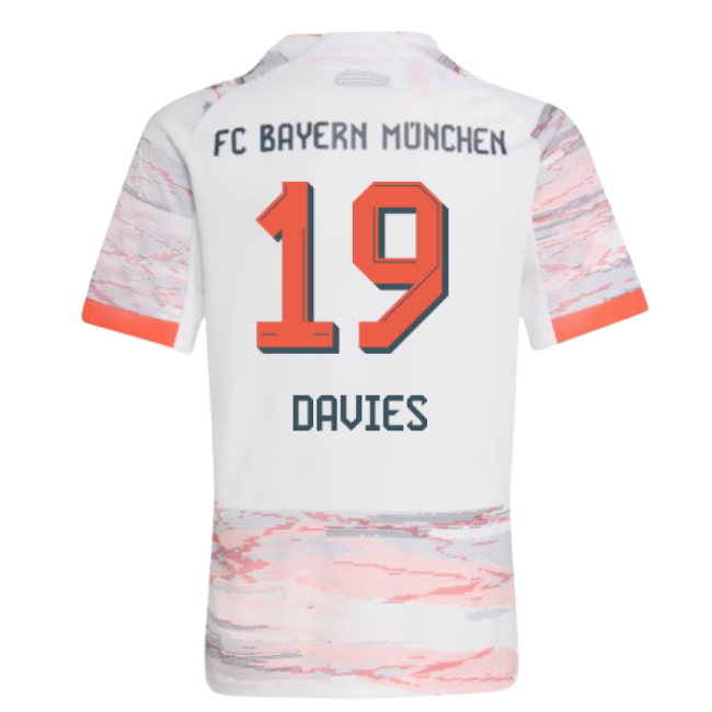 2025-2026 Bayern Munich Away Shirt (Kids) (Davies 19)-Football Jersey Hub