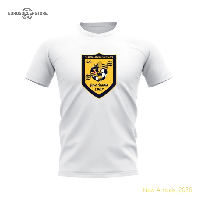 Juve Stabia Badge T-shirt (White)-Football Jersey Hub
