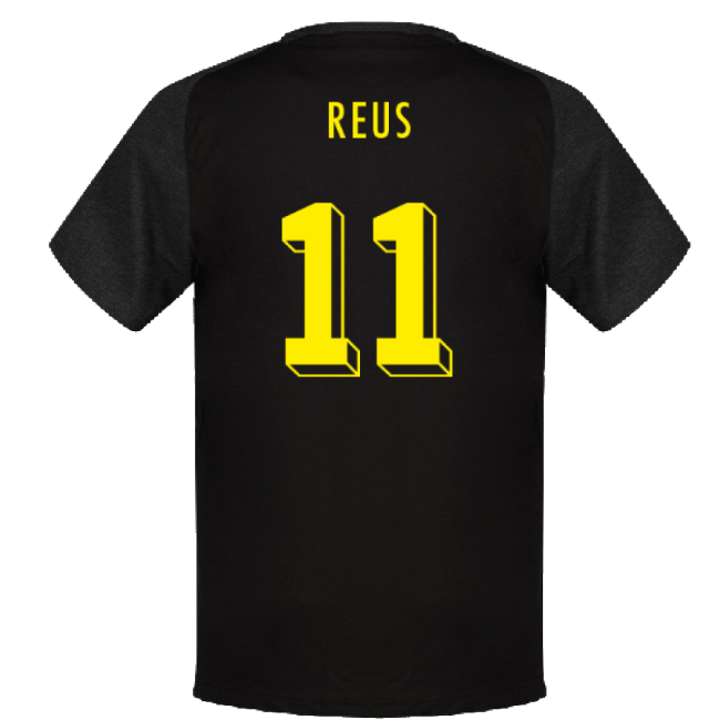 2023-2024 Borussia Dortmund Casuals Tee (Black) (Reus 11)-Football Jersey Hub