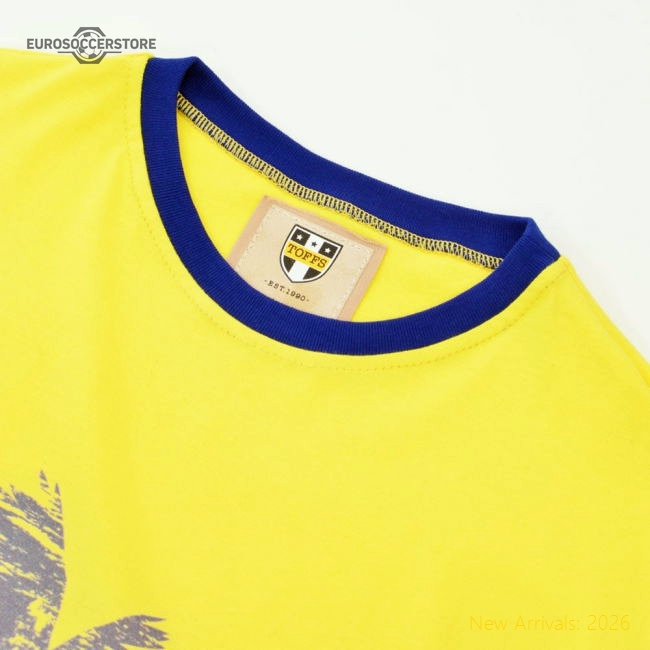 Colombia T-Shirt - Yellow/Royal Ringer-Football Jersey Hub