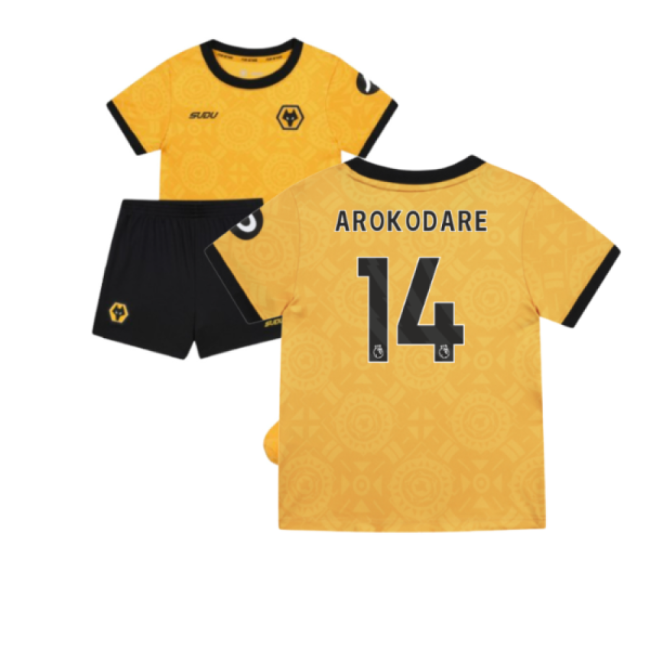 2025-2026 Wolves Home Infant Kit (Arokodare 14)-Football Jersey Hub