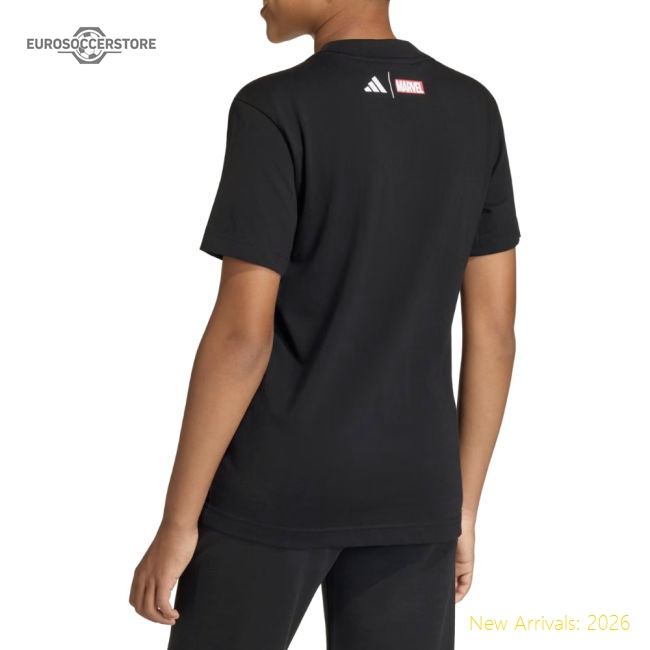 2025-2026 Real Madrid Marvel Tee (Black) - Kids-Football Jersey Hub