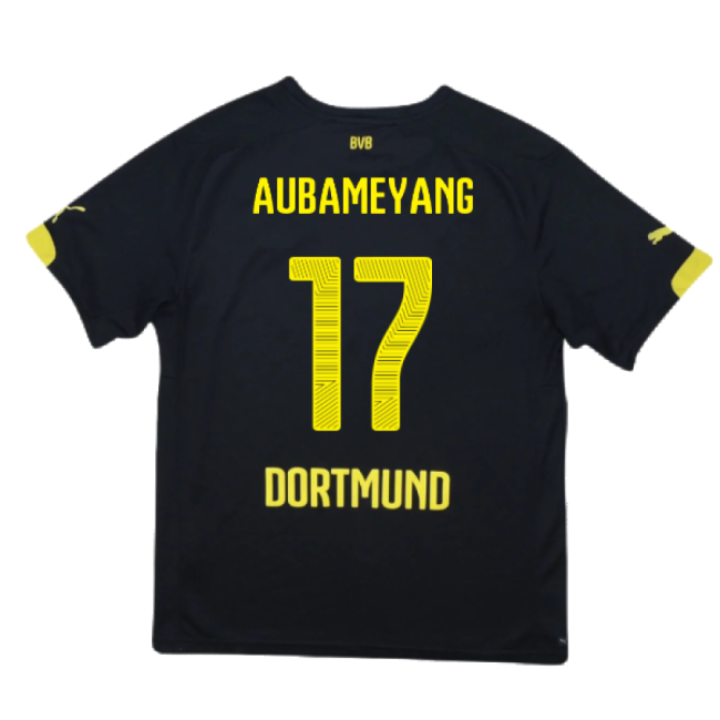 Borussia Dortmund 2014-16 Away Shirt ((Very Good) S) (Aubameyang 17)-Football Jersey Hub