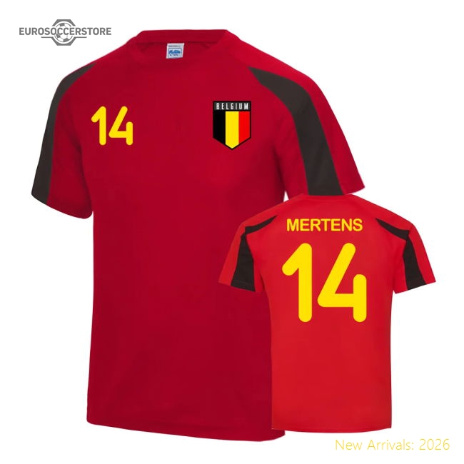 Belgium Sports Training Jersey (Mertens 14)-Football Jersey Hub