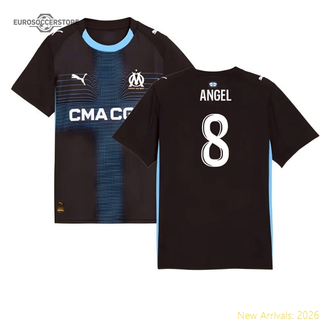 2025-2026 Marseille Away Shirt (Kids) (Angel 8)-Football Jersey Hub