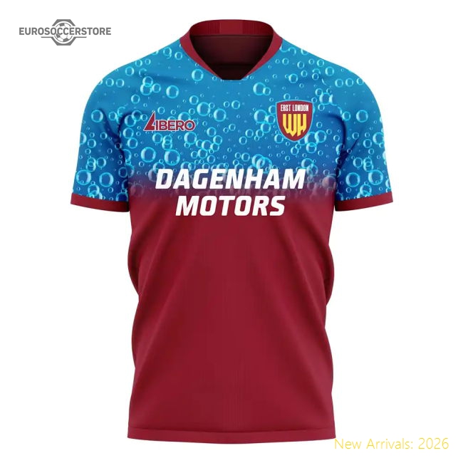 East London 2025-2026 Home Concept Football Kit (Libero) (Your Name)-Football Jersey Hub
