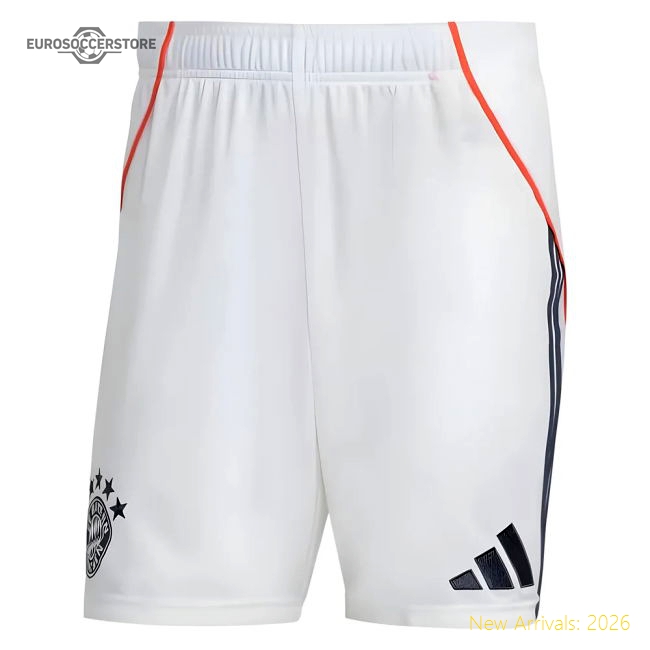 2025-2026 Bayern Munich Away Shorts (White)-Football Jersey Hub