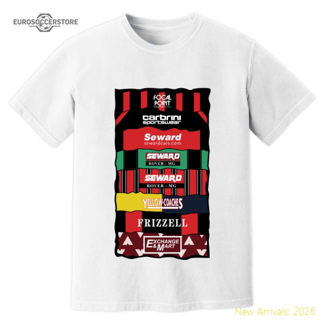 Bournemouth Sponsor History T-Shirt (White)-Football Jersey Hub